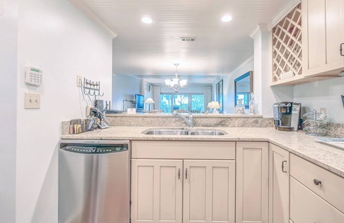 Palmetto Dunes Condo | 457 Captains Walk- Just walk out your living area to the beach.
