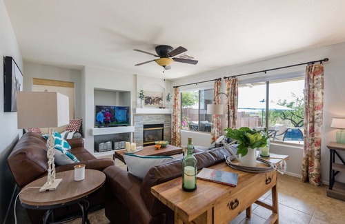 Desert View Village House | 4BD/3BTH Desert Home Near Golf Course - Sleeps 12
