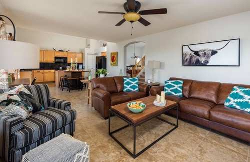 Desert View Village House | 4BD/3BTH Desert Home Near Golf Course - Sleeps 12