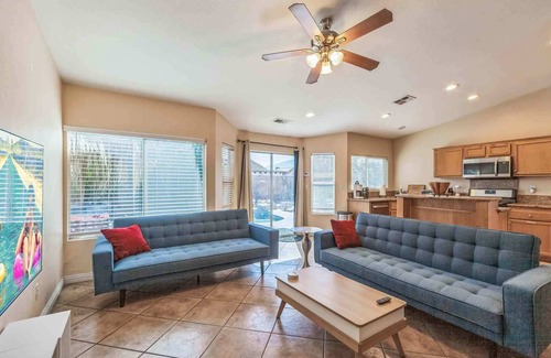 Indio House | 4BR Sanctuary w/Retro Game Room/Theater Pool & Spa!