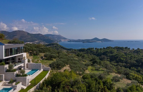 Orasac Villa | 5 Bedroom Villa Frida with Infinity Pool Overlooking Adriatic Sea
