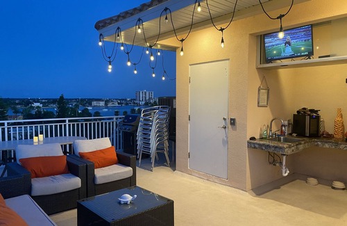 Bay Esplanade Condo | 5 level home with private elevator, roof top terrace, hot tub, & amazing views
