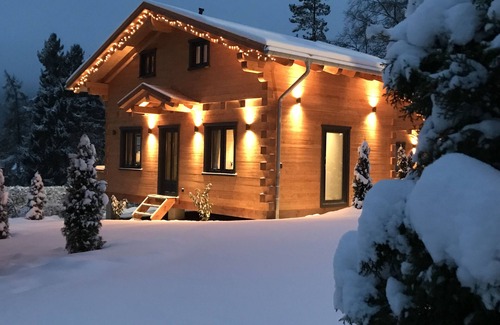 Hahnenklee House | 5 * log cabins with sauna, fireplace, terrace, barbecue etc. in alpine chalet style