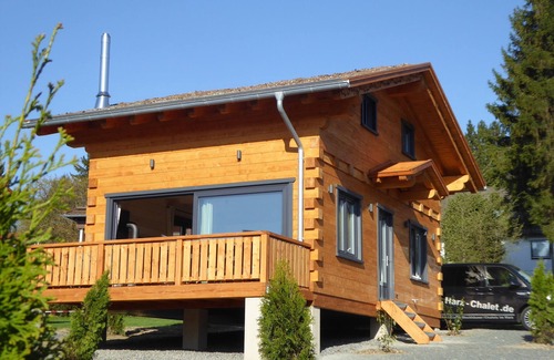 Hahnenklee House | 5 * log cabins with sauna, fireplace, terrace, barbecue etc. in alpine chalet style