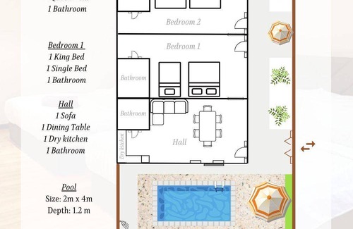 Lubok Buaya Villa | 541 m² Villa ∙ 3 bedrooms ∙ 10 guests