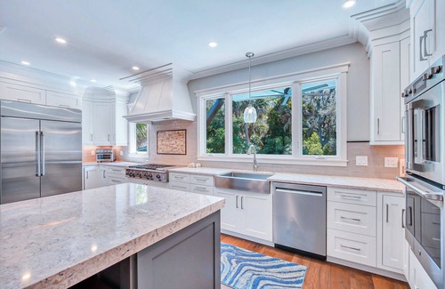 Hilton Head Island House | 6 Laurel - Luxury kitchen, pool, spa, and fire pit. 2 minute walk to beach. Sleeps 23.