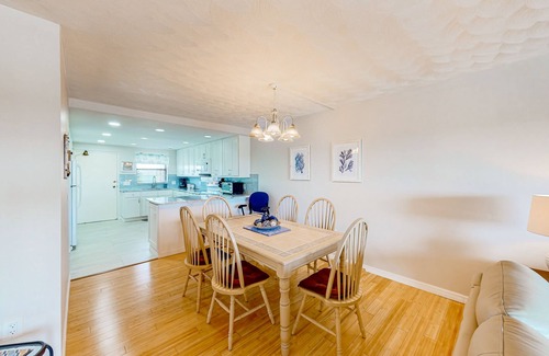Indian Shores Condo | 6th-floor waterfront condo with sauna, tennis, balcony, & grills
