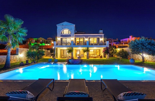 Cesme Villa | 7-Bedroom Luxury Villa in Cesme with magnificent sea view pool WiFi, AC, parking