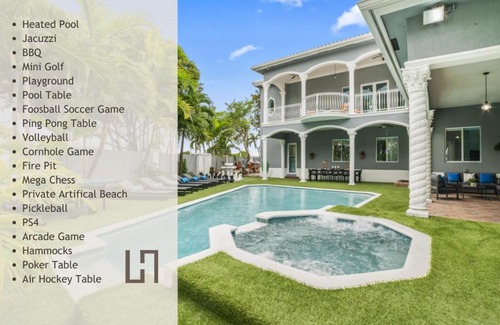 Tamiami House | 7BD Paradise with Amazing pool Jacuzzi Games L32