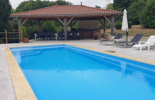 Bussiere-Galant House | 8 bed, stunning pool & outdoor kitchen in village