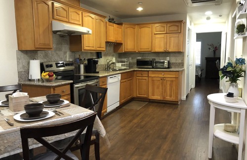 Alhambra Condo | 910 sqft, firm king + firm queen, 2 bath, inc. Parking, 1 block from Starbucks.