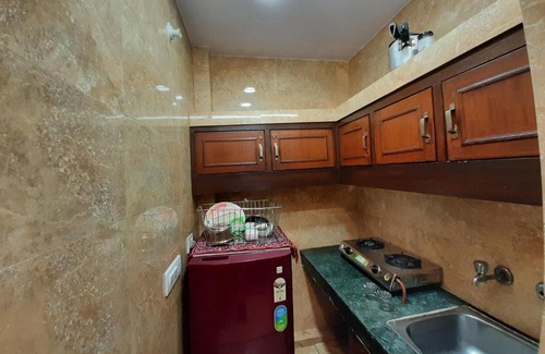 Lajpat Nagar House | 92, 121, 74, 700 Posh s delhi foreigners place in cream location independent luxury flat with attached kitchen for self cooking along with all utensils, gas stove and fridge, fully air conditioned, Android tv, very peaceful and calm location