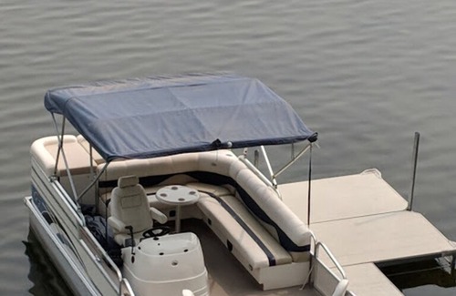Darwin Cabin | A Lake Stella Home with Pontoon. A LAKE VIEW YOU WILL LOVE!