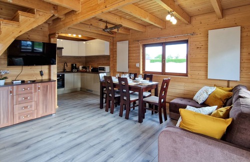 Kolczewo House | A modern house with a large garden and a place for relaxation + fun for children