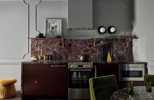 Stratford Hotel | A spacious two bedroom suite filled with bold wallpaper & sophisticated charm