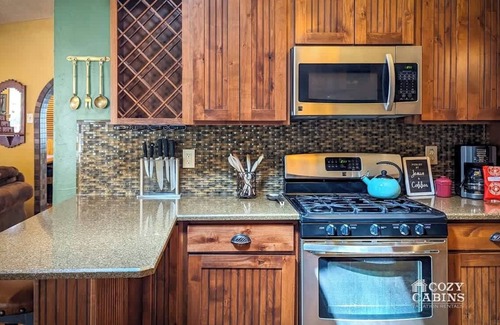 Ruidoso Cabin | A Stone's Thoreau-Riverfront Cabin: Hot Tub, Fireplace, Near Midtown
