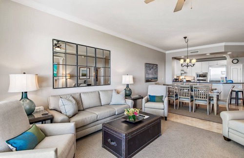 Santa Rosa Beach Condo | Adagio A102 updated ground floor with grassy area. Private beach, pools, gym!