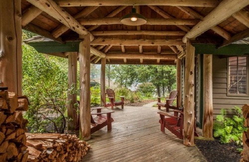 Blue Mountain Lake House | Adirondack Great Camp style home on beautiful Blue Mountain Lake
