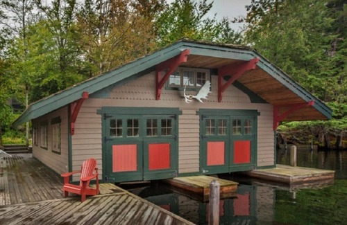 Blue Mountain Lake House | Adirondack Great Camp style home on beautiful Blue Mountain Lake