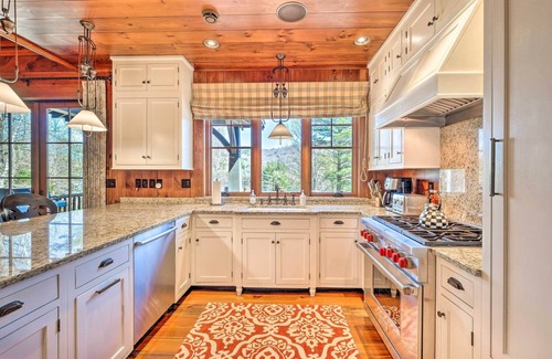 Long Lake House | ADK Lakeside Lodge and Lakeside Cottage with 510' of waterfront, beach & island!