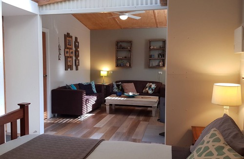 Wallagoot House | Adorable Guest House with fireplace in forest setting. One or two Queen Beds.