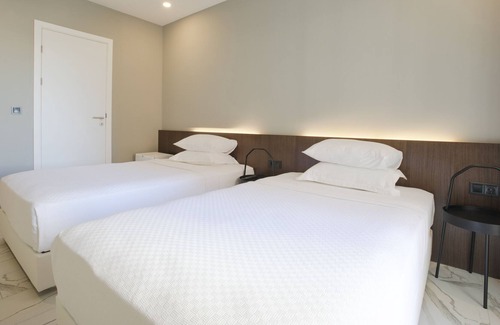 Cesme Apartment | AEGEAN Apartments Cesme - Premium Room, Twin Bed with Garden View