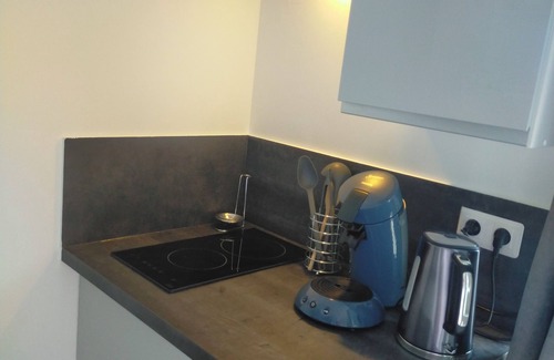 Ruoms Apartment | Air-conditioned T1 bis with terrace, swimming pool and secure parking.