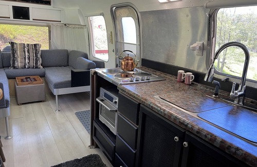 Sugar Grove Cabin | Airstream: Glamping at a Petting Zoo w/Hot Tub
