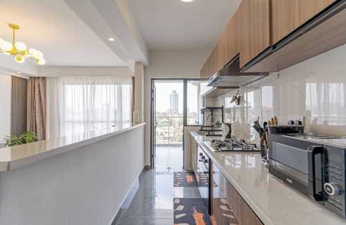 Westlands Apartment | Airy Apartment With Gym, Stunning View in Westlands