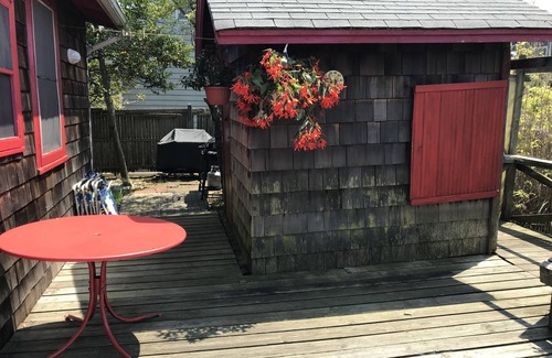 Ocean Beach House | Airy Wooden Beach House with Big Private Deck, close to Atlantic Ocean Beach or gentler bay swimming.
