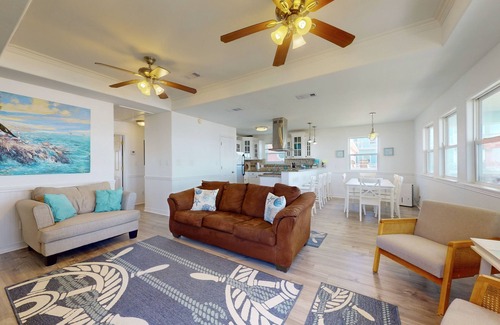 Crystal Beach House | Aloha Cabana: 2 BR, 1 BA House in Crystal Beach, Sleeps 8