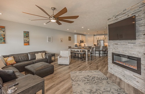 Arnolds Park Condo | Amazing Lakefront 4 bedroom luxury Condo with large deck at Bridges Bay Resort.