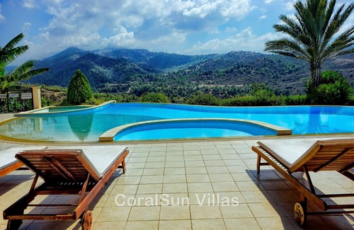 Argaka Villa | Amazing Luxury Villa, Enormous Heated Pool Jacuzzi, Gym, Games Room In Paphos,