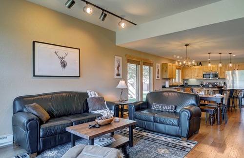 Big Sky Meadow Village Condo | Amazing Mountain Views, on Golf Course, Hot Tub & Pool, Walk to Ski Shuttle!