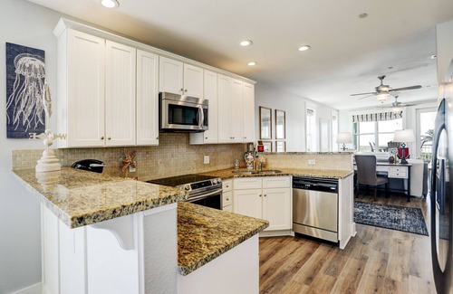 Galveston Condo | Amazing view of San Luis Pass and directly viewing the Sunset Pool/Lazy River!