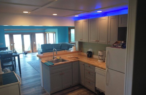 Trenton House | Amazing views from beachfront house with plush, grassy yard and best beach in ME