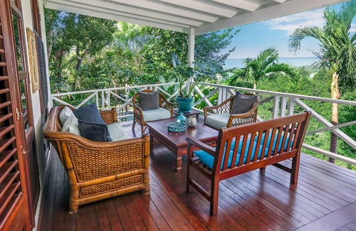 The Rock House | Ancient Grove 5 bedroom Luxury villa, Infinity pool, Ocean Views, Lush Gardens