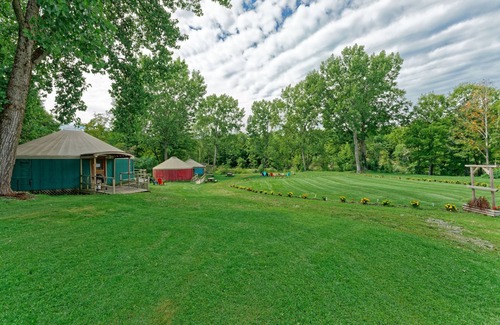 South Hartford RV Rental | Andelyn Farm Bear Kamp Yurt. A Unique Glamping Experience in Up-State New York