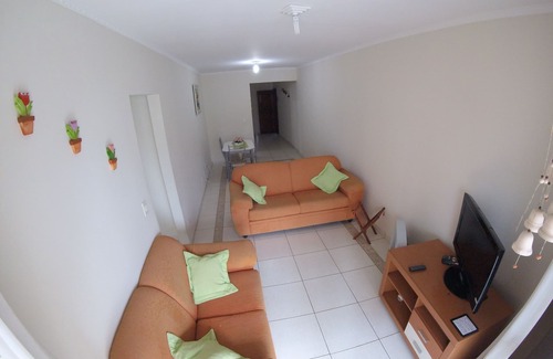 Guilhermina Apartment | AP 80m2 spacious, corner to the beach, excellent location in front of the fair