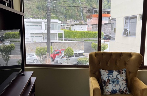 Banos de Agua Santa Apartment | Apartamento Vacacional Individual, por Días o Semanas a 4 Cuadras de la Basílica