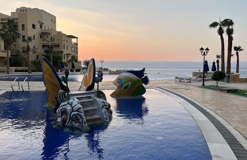 Al Abdali Apartment | Apartment 2BR at Samarah resort- Dead Sea . Ground floor, beach access .