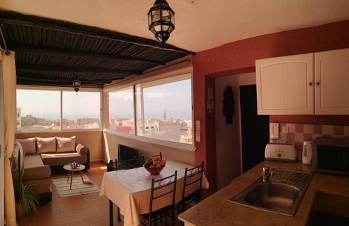 Tamrhakht Apartment | Apartment 80 m² roof terrace panoramic view of the Berber village ocean