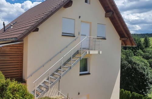 Unterkirnach Apartment | Apartment 'Am Bach' with Private Terrace, Balcony and Wi-Fi