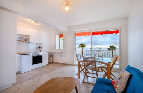 Cros-de-Cagnes Apartment | Apartment 'Angelina 2 Rooms Sea View' with Sea View, Balcony and Wi-Fi