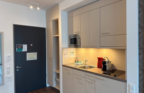 Sankt Georgen im Schwarzwald Apartment | Apartment 'Auszeit Mit Pflege 4' with Private Terrace, Shared Garden and Wi-Fi