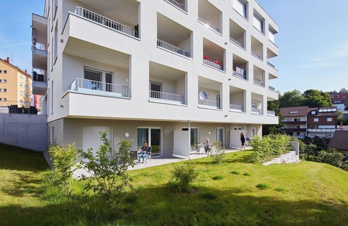 Sankt Georgen im Schwarzwald Apartment | Apartment 'Auszeit Mit Pflege 4' with Private Terrace, Shared Garden and Wi-Fi