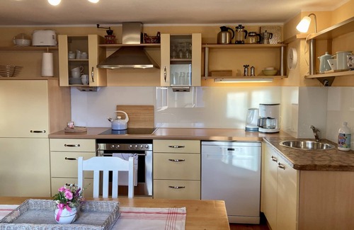 Schoenau am Koenigssee Apartment | Apartment Dahoam, 1-2 persons, 65 sqm, tiled stove, eat-in kitchen