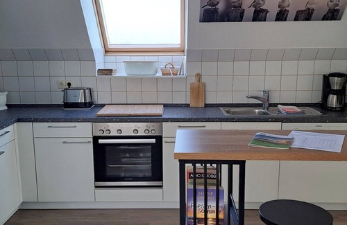 Pellworm Apartment | Apartment 'Fewo Sandbank' with Shared Terrace, Shared Garden and Wi-Fi