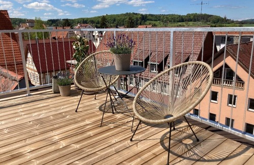 Muensingen Apartment | Apartment 'Grete' with Shared Terrace and Wi-Fi