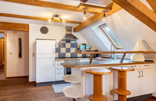 Schwarzenbach Apartment | Apartment 'In the Attic' with Private Terrace, Shared Garden and Wi-Fi